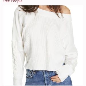 Free People Josie Waffle Knit Sweater/Pullover